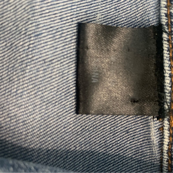 Desigual Denim Jacket Sz 34 Women Embellished Sequin Floral Knit Sleeves - Picture 8 of 11